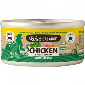 Wild Balance BARF Chicken and Vegetables Wet Cat Food Can 120g