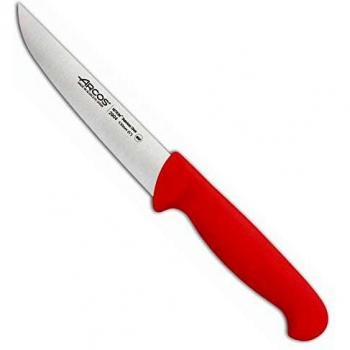Arcos Serie 2900, Cuchillo Cocina, Hoja de Acero Inoxidable Nitrum de 130 mm, Mango inyectado en Polipropileno Color Rojo