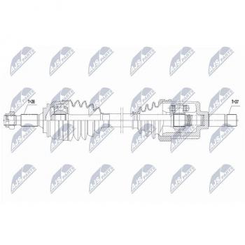 Árbol de transmisión NTY NPW-CT-131 con características avanzadas y alta durabilidad