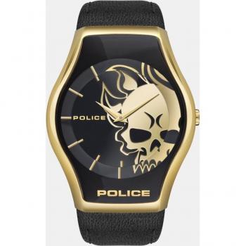 Reloj Police Sphere PL16114JSG-02 para Hombre con Esfera Negra y Correa de Piel Negra