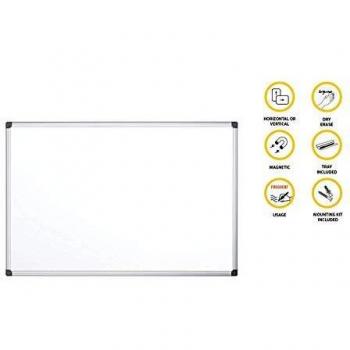 Pizarra Magnética Lacada Earth-It 120 x 90 cm de Acero Blanco con Bandeja