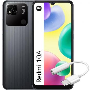 Xiaomi Redmi 10A Gris 6,53 3GB RAM 64GB ROM Octa Core Smartphone con Cable USB-C a Jack