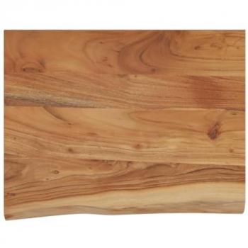 Estante de pared rectangular de madera acacia con bordes vivos 50x40x2,5 cm