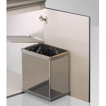 Menage Confort Cubo de Basura Giratorio 21L de Acero Inoxidable para Mueble de Cocina