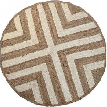 Alfombra Jute y Algodón 150x150x1 Natural