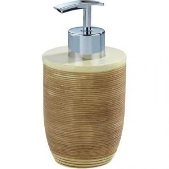 Wenko Amphore Dosificador Jabón 0.22 L, Poliresina, Marrón, 7.5x7.5x15 cm