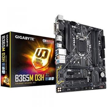Placa Base Ultra Duradera Gigabyte B365M D3H, LGA1151V2, PCIe Gen3 x4 M.2, Intel GbE LAN con Protección 25KV, Compatibilidad LED RGB de 7 Colores y CEC 2019