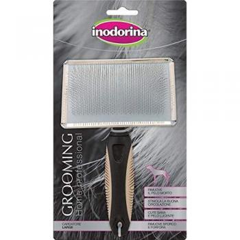 Inodorina Carda-Cepillo para Perros de Pelo Corto, Largo Desenredante de Muda