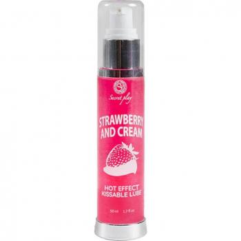 SECRETPLAY 2-1 Lubricante con Efecto Calor Sabor Fresa y Nata 50ml