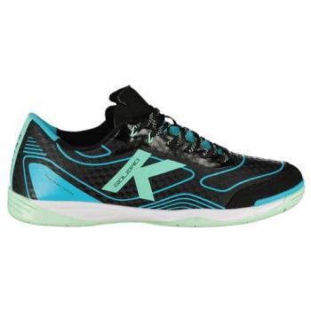 Zapatillas de Fútbol Sala Unisex Kelme Goleiro de Piel Vegana en Negro y Verde