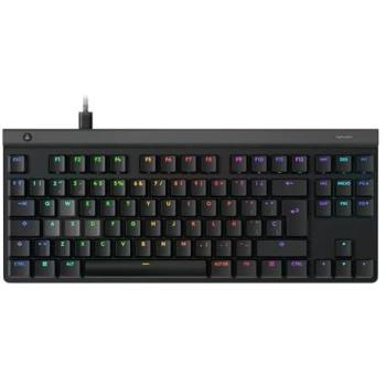 Teclado mecánico gaming Logitech G515 Rapid TKL, retroiluminado RGB, interruptores analógicos personalizables, activador rápido, cable USB-A, diseño compacto QWERTY ES
