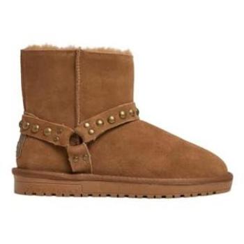 Pepe Jeans - Botines de mujer Diss Biker en ante marrón con estribos, talla 38 EU