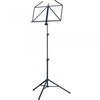 K&M 10065 Folding Black Music Stand with Adjustable Height