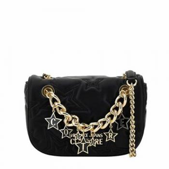 Versace Jeans Couture Black Shoulder Bag with Star Motif, ONE SIZE