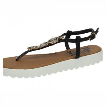 REFRESH 64205 CUÑAS DE Dedo Mujer Sandalias Negro 41