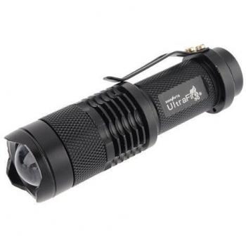 BESTSUN Super brillante Q5 3W Led 350 lúmenes Mini linterna Antorcha zoomable AA