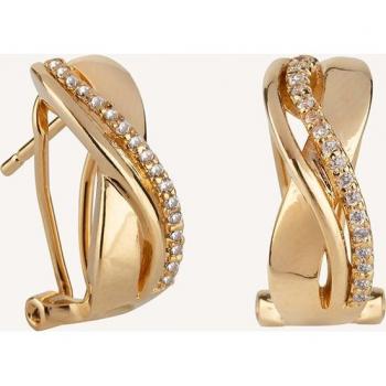 Pendientes Vidal & Vidal G2867A con circonitas y cierre omega