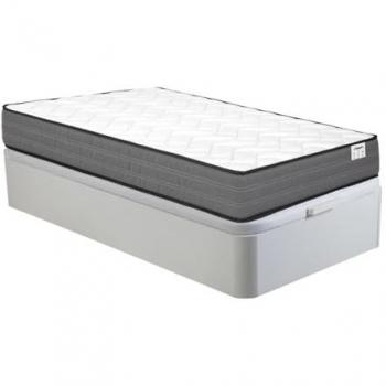 Conjunto de canapé blanco 90 x 190 cm + colchón de muelles ensacados 20 cm - AMBRACIE de YSMÉE