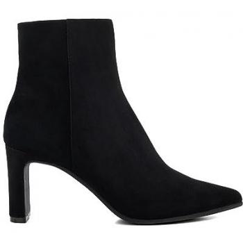 Dune London Women's Ottaly Black Suede Block-Heel Ankle Boots Size UK 4