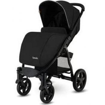 Silla de paseo Lionelo Annet Plus Carbono Negro - Características: estructura ligera, plegado compacto, asiento reclinable en múltiples posiciones, capota extensible con protección UV, ruedas delanteras giratorias y bloqueables, sistema de