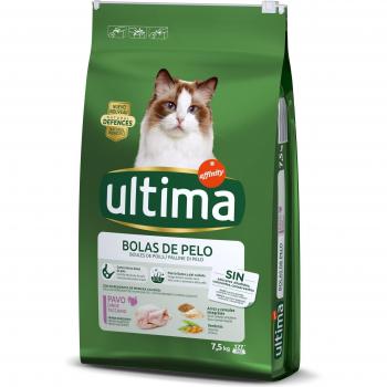 Ultima Adult Salmon for Cats - 15 kg (2 x 7.5 kg) Multi-PackUltima Hairball Turkey for CatsUltima Cat Hairball Control Turkey - 7.5 kg