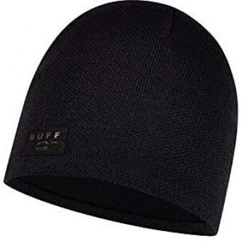 Original Buff - Knitted & Polar Hat Solid Unisex Adulto, talla unica, color Solid Black/Grey Vigore