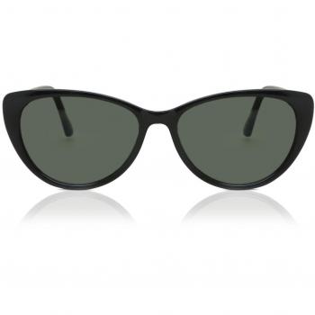 Cat Eye Armazón Completo Plástico Negros Lentes de Sol para Mujer - SmartBuy Collection