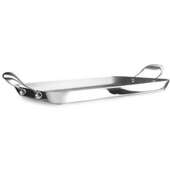 Plancha Grill Triply Natural 38x25 cm Acero Inoxidable Inducción Sin Antiadherente