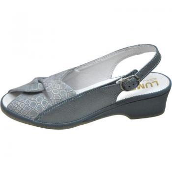 Sandalias de Mujer LUMEL modelo 4X-498 CLAMIRA, sandalia anatómica de ancho especial en color azul muy vegas