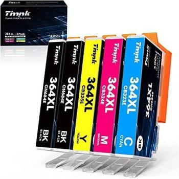 Timink 364 XL Cartuchos de Tinta Reemplazo de HP 364 XL Compatibles con HP Deskjet 3070A 3520 3524 Officejet 4610 4620 4622 Photosmart 5510 5511 5512 5520 5522 6512 6515 6520