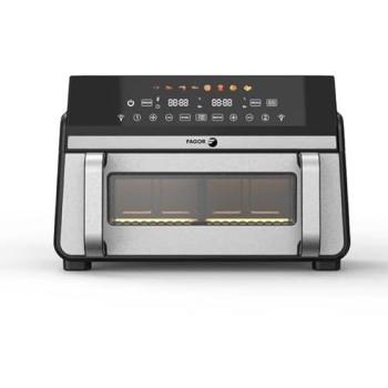 Friteuse sin aceite FAGOR - Airfryer FG10AF - Capacidad 11L - Doble cubetas de 5,5L - Separador removible - 2200W - Pantalla digital