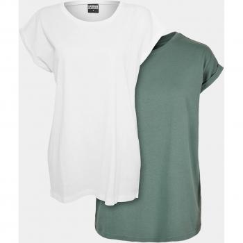 Urban Classics Women's Extended Shoulder T-Shirt 2-Pack