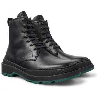 Camper Brutus Trek Women's Smooth Leather Lace-Up Ankle Boots - Black, Size 36