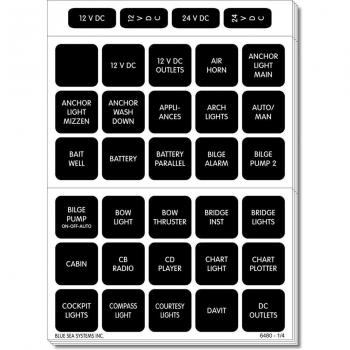 BLUE SEA 4217 SQUARE FORMAT LABEL SET - 120