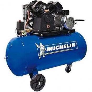 Compresor Michelin VCX100 de 100 Litros, 3 HP, 10 BAR y 350 LT./MIN Monofásico con Transmisión por Correas