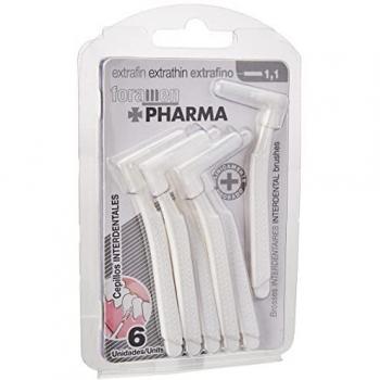 Cepillo Interdental Extrafino Angular Foramen - 6 Unidades, Eficaz para Espacios Interdentales y Ortodoncia