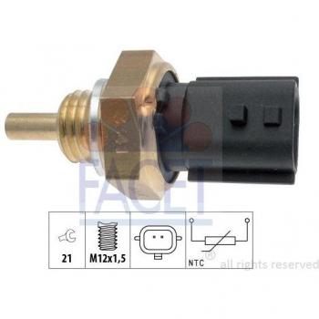 Sensor de Temperatura del Refrigerante Facet 73341 para Renault Clio III 1.2 16V - Fabricado en Italia, Equivalente OE