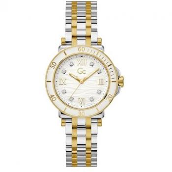 Gc Luxury Silver & Gold Women's Watch - Stainless Steel / Mineral Crystal
