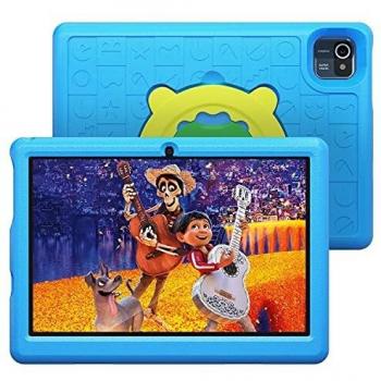 ANYWAY.GO 10.1 Pulgadas Tablet Niños, Android 10.0 Tablet Infantil, Pantalla IPS HD, 2GB + 32GB, QuadCore, Kidoz Preinstalado, WiFi, Bluetooth, Doble Cámara Tablet PC Juegos Educativos
