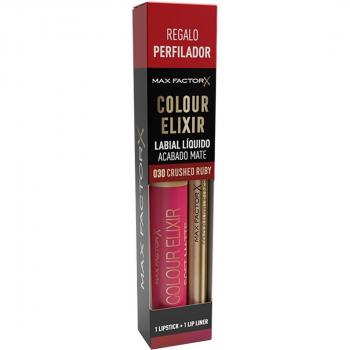 Max Factor - Pack labial líquido Colour Elixir Soft Matte + Lip Liner Max Factor - Incluye labial líquido de acabado mate suave y lápiz labial a juego, fórmula hidratante, larga duración, variedad de tonos