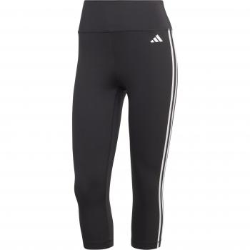 Adidas Women's High-Waisted 3/4 Training Leggings with 3-Stripes, Black