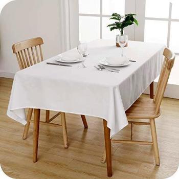 UMI. by Amazon Mantel Mesa Rectangular Protegedor para Comedor 130 x 280 cm Blanco