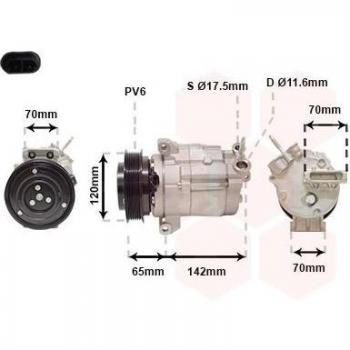 Compresor de aire acondicionado VAN WEZEL 0800K063