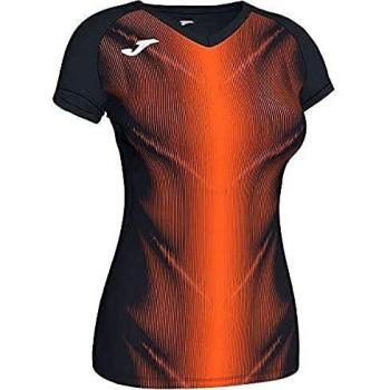 Joma Olimpia Camisetas, Niñas, Negro-Naranja, XS