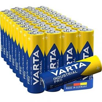 Varta Pila AA Mignon Industrial Pro, pilas alcalinas LR6, paquete 40 unidades, «Made in Germany», embalaje ecológico