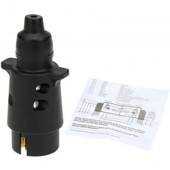KKmoon 7-Pin Enchufe de Remolque Material Esmerilado12V 7 Polos Barra de Remolque de Enganche N Tipo Vehículo Terminal Conector