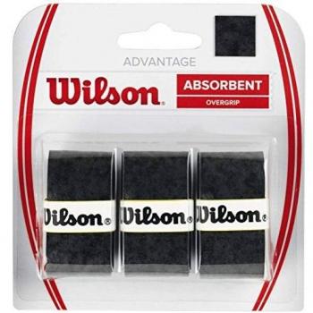 Wilson Advantage 3 Pack, Overgrips Raqueta Unisex Adulto, Negro, Pack
