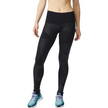 adidas Wo HR Long Typo - Mallas para mujer, color negro, talla 2XSL