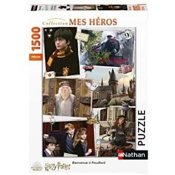 Puzzles Nathan- Puzzle de 1500 Piezas – Bienvenido a Hogwarts/Harry Potter Adulto, Multicolor
