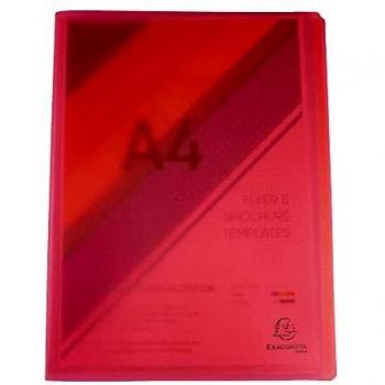 Exacompta 85365E - Carpeta de 30 fundas, A4, color rojo